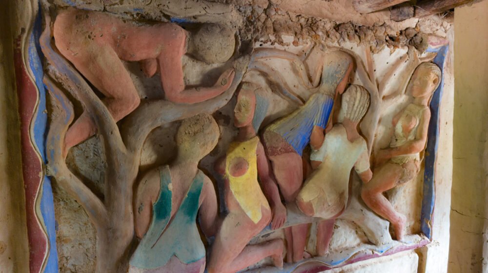 Just a hint of the art we found in an enchanted house deep in the Casamance River  mangroves near Ziguinchor