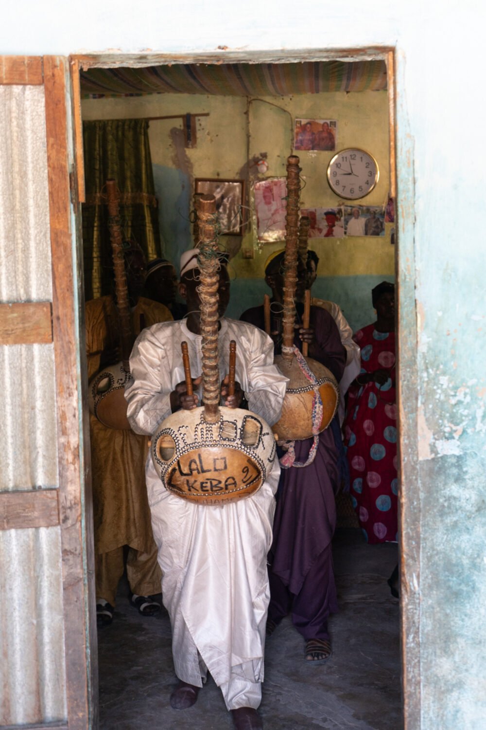 Proceeding while playing "Kelefa," the first song a kora player must learn