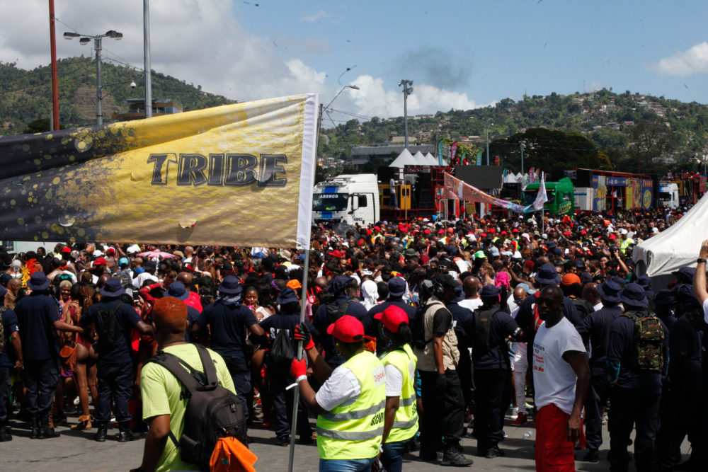 One of the most popular bands, Tribe, waits on the stage