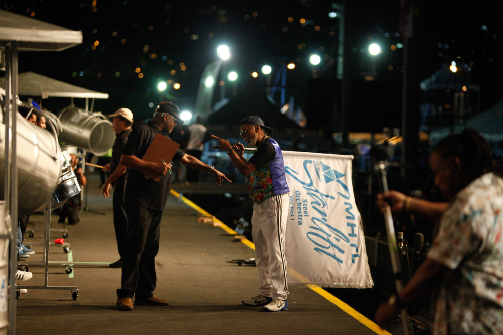 Drama between a stage manager and a flag man about dancing space